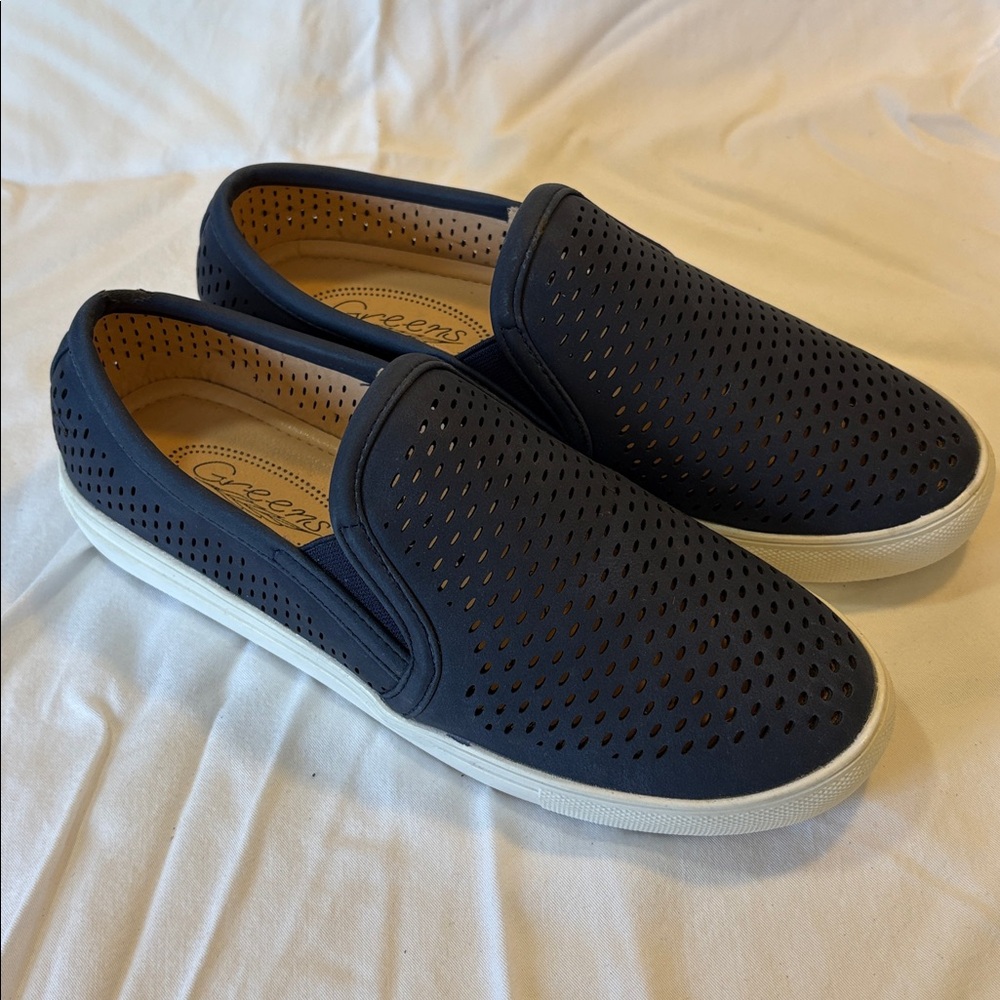Greens Slip On Navy Size 6.5m